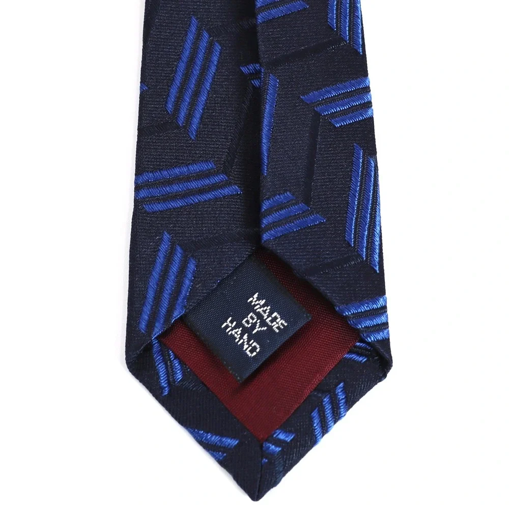 Polo‎ Ralph Lauren Necktie Mens Blue Geometric Chevron Silk Classic Business Tie